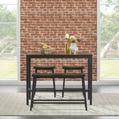 Signature Design By Ashley® Playden - Black/brown - Rect Drm Counter Tbl Set(4/cn) Dining Room Sets