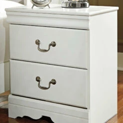 Ashley Furniture Anarasia - White - Two Drawer Night Stand Nightstands