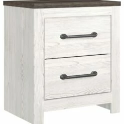 Signature Design By Ashley® Nightstands Gerridan - White/gray - Two Drawer Night Stand