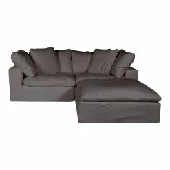 Moe's Home Collection Clay Nook Modular Sectional Livesmart Fabric Light Grey