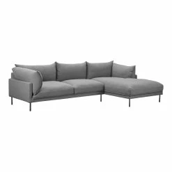 Moe's Home Collection Sectionals Jamara Sectional Charcoal Right