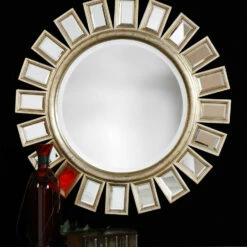 Uttermost Cyrus Round Silver Mirror