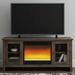 Signature Design By Ashley® Arlenbry - LG TV Stand With Glass/Stone Fireplace Insert