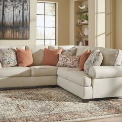 Signature Design By Ashley® Amici - Linen - Left Arm Facing Loveseat 2 Pc Sectional Sectionals