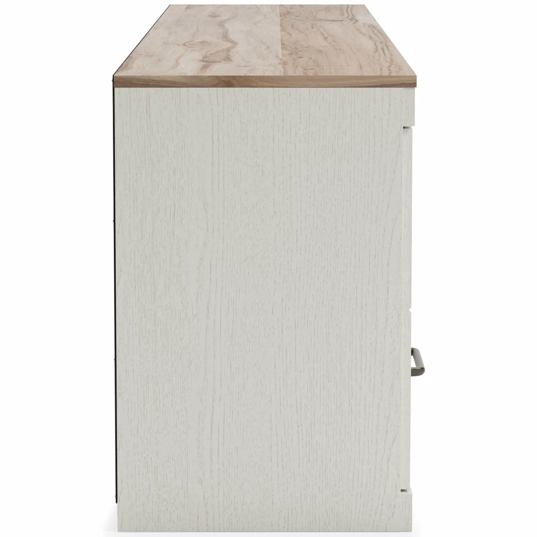 Discount 🌟 Ashley Furniture Vaibryn - White / Brown - Lg Tv Stand W/fireplace Option TV Stands ⌛ 6 Ashley Furniture Vaibryn - White / Brown - Lg Tv Stand W/fireplace Option TV Stands