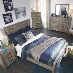 Signature Design By Ashley® Zelen - Warm Gray - Full Panel Bed