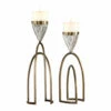 Table Decor Uttermost Carma Bronze And Crystal Candleholders, S/2