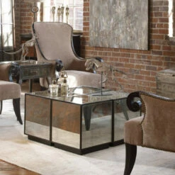Tables Uttermost Matty Mirrored Cube Table