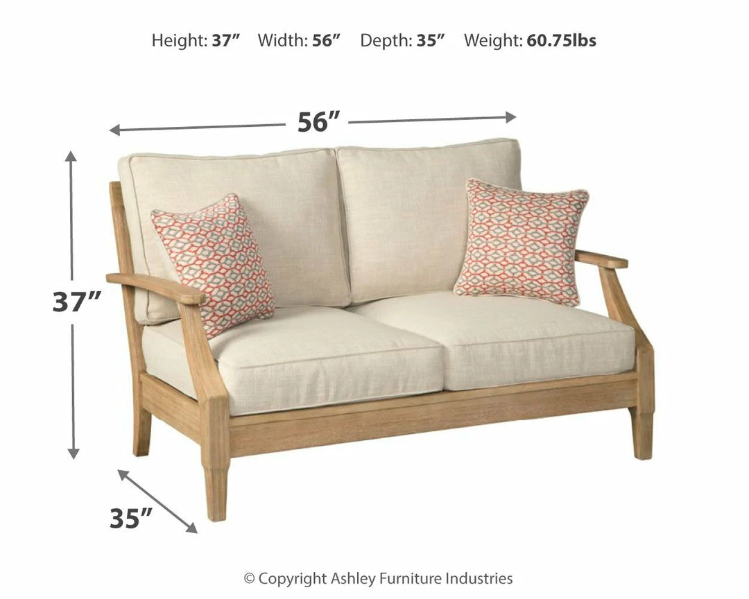Flash Sale 🤩 Signature Design By Ashley® Clare View - Beige - 4 Pc. - Lounge Set Outdoor Sets ✔️ 5 Signature Design By Ashley® Clare View - Beige - 4 Pc. - Lounge Set Outdoor Sets