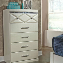 Signature Design By Ashley® Bedroom Sets Dreamur - Pearl Stipple - Dresser, Mirror, Panel Bed