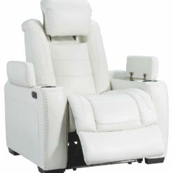 Signature Design By Ashley® Party - White - Pwr Recliner/adj Headrest Chairs
