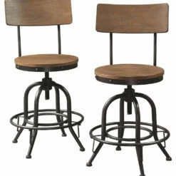 Ashley Furniture Stools Pinnadel - Light Ultimate Best In Class Swivel Stool (2/CN)