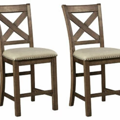 Ashley Furniture Moriville - Beige - Upholstered Barstool (2/CN) Stools