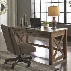 Signature Design By Ashley® Aldwin - Gray - 2 Pc. - Lift Top Desk, Swivel Desk Chair