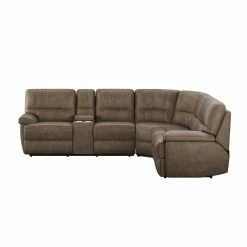 Emerald Home Aurora Full Sleeper And Power Sectional Brown