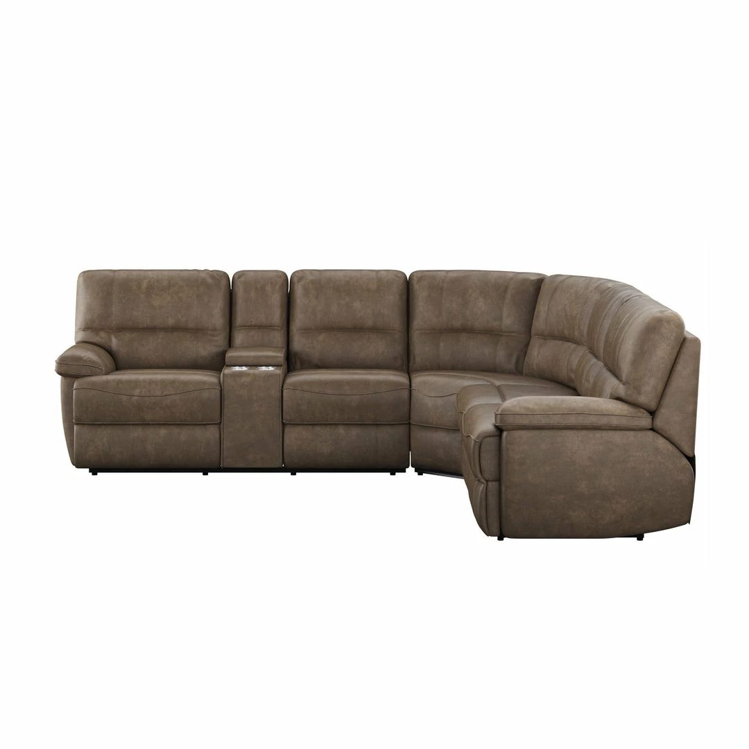 Promo 🧨 Emerald Home Aurora Full Sleeper And Power Sectional Brown 🥰 4 Emerald Home Aurora Full Sleeper And Power Sectional Brown