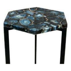 Moe's Home Collection Tables Hexagon Agate Accent Table