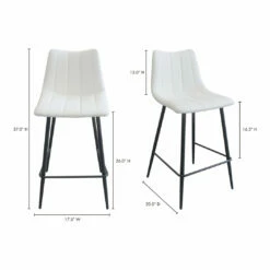 Wholesale 🧨 Moe's Home Collection Alibi Counter Stool Ivory-m2 Stools 💯 13 Moe's Home Collection Alibi Counter Stool Ivory-m2 Stools