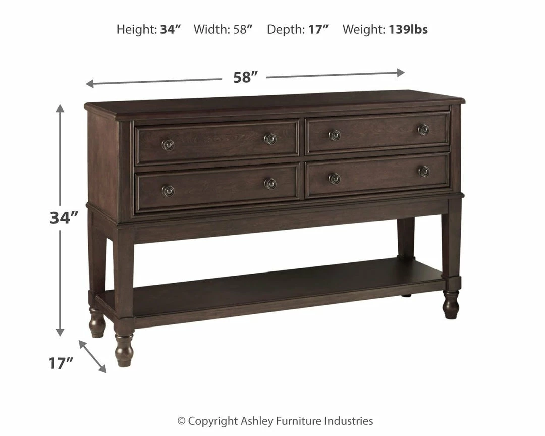 Promo 🌟 Signature Design By Ashley® Adinton - Dark Brown - 8 Pc. - Extension Table, 6 Upholstered Side Chairs, Server Dining Room Sets ✔️ 4 Signature Design By Ashley® Adinton - Dark Brown - 8 Pc. - Extension Table, 6 Upholstered Side Chairs, Server Dining Room Sets