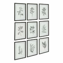 Uttermost Farmhouse Florals Framed Prints, S/9 Accessories