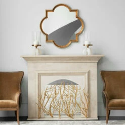 Discount 🔔 Accessories Uttermost Lourosa Gold Mirror 🥰 8 Accessories Uttermost Lourosa Gold Mirror
