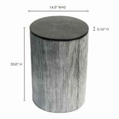 Moe's Home Collection Althea End Table Black Patina