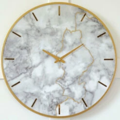 Ashley Furniture Accessories Jazmin - Gray/gold Finish - Wall Clock