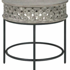 Ashley Furniture Rastella - Gray/black - Round End Table