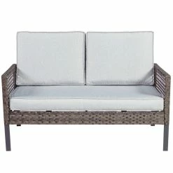 Ashley Furniture Outdoor Sets Lainey - Two-tone Gray - Love/chairs/table Set (4/cn)