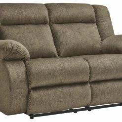 Ashley Furniture Burkner - Mocha - Reclining Power Loveseat Reclining Furniture