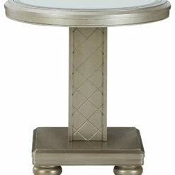 Ashley Furniture Tables Chevanna - Platinum - Round End Table