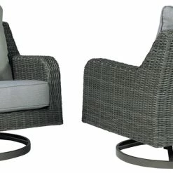 Signature Design By Ashley® Elite Park - Gray - Swivel Lounge W/ Cushion Chairs