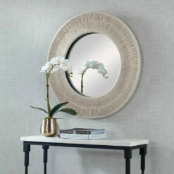 Uttermost Sailor's Knot White Small Round Mirror Accessories