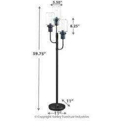Ashley Furniture Jaak - Bronze Finish - Metal Floor Lamp (1/cn) Accessories