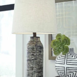 Ashley Furniture Mahima - Black/Best In Class - Paper Table Lamp (2/CN)