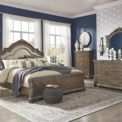 Signature Design By Ashley® Bedroom Sets Charmond - Ultimate Best In Class Dresser, Mirror, Upholstered Sleigh Bed