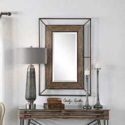 New ✨ Accessories Uttermost Ward Open Framed Wood Mirror 🔥 10 Accessories Uttermost Ward Open Framed Wood Mirror
