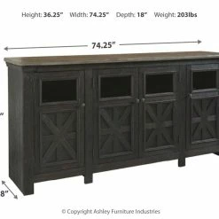 Ashley Furniture Tyler - Black/gray - Extra Large Tv Stand TV Stands