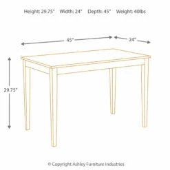 Ashley Furniture Kimonte - Dark Brown - Rectangular Dining Room Table Tables