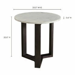 Moe's Home Collection Jinxx Side Table Charcoal Grey Tables