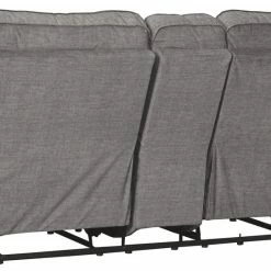 Ashley Furniture Reclining Furniture Coombs - Charcoal - Dbl Rec Pwr Loveseat W/console