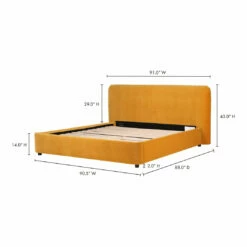 Moe's Home Collection Beds Samara King Bed Mustard