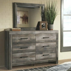 Signature Design By Ashley® Wynnlow - Gray - Dresser, Mirror