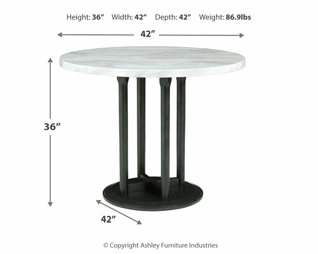 Top 10 ๐ Ashley Furniture Centiar - Dark Gray - Round Drm Counter Table Tables ๐ 4 Ashley Furniture Centiar - Dark Gray - Round Drm Counter Table Tables