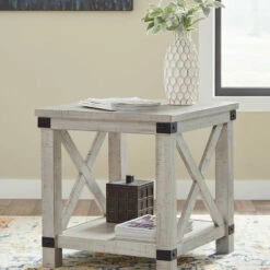 Ashley Furniture Carynhurst - Whitewash - Rectangular End Table