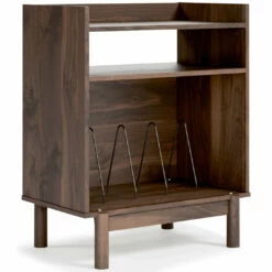 Signature Design By Ashley® Calverson - Mocha - Turntable Accent Console Cabinets