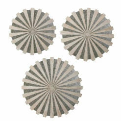 Uttermost Daisies Mirrored Circular Wall Decor, S/3