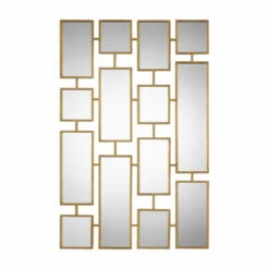 Accessories Uttermost Kennon Forged Gold Rectangles Mirror