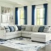 Benchcraft® Lowder - Stone - Left Arm Facing Loveseat 4 Pc Sectional