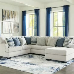 Benchcraft® Lowder - Stone - Left Arm Facing Loveseat 4 Pc Sectional